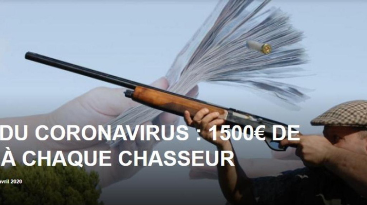 Non, les chasseurs ne recevront pas de prime de 1.500 euros durant le confinement